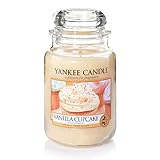Yankee Candle Duftkerze im Glas (groß) | Vanilla Cupcake | Brenndauer bis zu 150 Stunden