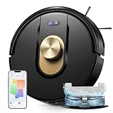 Vexilar W9 Staubsauger Roboter mit Wischfunktion, 5000Pa Saugroboter mit LiDAR Navigation, 3-in-1...