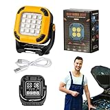 Magnetisches Arbeitslicht, tragbares, magnetisches Arbeitsleuchte mit drehbarem Haken,...