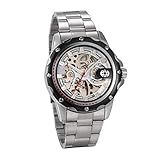 JewelryWe Automatik Uhr Herren Edelstahl: Klassische Automatikuhr Männer Automatische Mechanische...