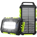 Solar Powerbank 26800mAh PD 15W Tragbares powerbank solar USB C Outdoor Wasserdichtes Externer Akku...