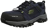 Skechers Herren Greetah Sneaker, Navy Suede Leather W Textile, 42 EU