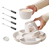 Schokoladenfondue-Gerät – Schokoladentiegel aus Keramik, interaktives Fondue-Tablett |...