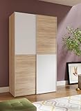 FORTE OZZULA Schrank 120, Kleiderschrank, Schwebetürenschrank, Schlafzimmerschrank 2-türig mit...