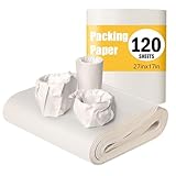 Packpapier, 120 Blatt, 70×38cm, Zeitungspapier Packpapier Umzugspapier für Geschirr 60 g/m²,...