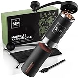 Kaffeemühle manuell mit Kegelmahlwerk I verstellbarer Mahlgrad - Edelstahl Coffee Grinder mit...