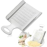 Edelstahl Ingwerreibe, Knoblauchreibe, Ingwer Knoblauch Wasabi-Reibe, Silber Crusher...