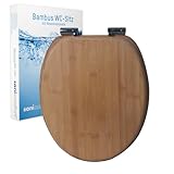 sanicomfort WC-Sitz Bambus mit Absenkautomatik | Toilettensitz aus Echtholz | Soft-Close |...
