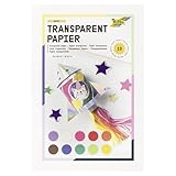 folia 888 - Transparentpapier im Heft, Drachenpapier, ca. 20 x 30 cm, 10 Blatt sortiert in 10...