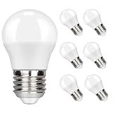 GBLY LED Lampe E27 Glühbirne: 6 Stück G45 LED Glühlampe Warmweiss 3000K Bulbs 5W (Ersetzt 50...