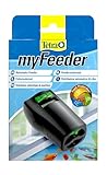 Tetra myFeeder Futterautomat für Zierfische im Aquarium, anthrazit, inklusive Batterien