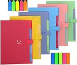 Fächermappe A4, 6 Stück Dokumentenmappe A4 Tragbar Ordnungsmappe mit 5 Fächern Ordner Organizer...