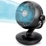WOWDSGN Ventilator Leise, Tischventilator 24dB, Leistungsstarker 3D Turbo-Luftzirkulator - 100° &...