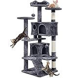 Yaheetech Kratzbaum Stabiler Katzenbaum Katzenkratzbaum Katzenmöbel, Kletterbaum für Katzen Höhe...