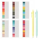 1200 Stück Haftnotizen und Zwei Gelstifte in Macron-Farben,Index Tabs,Haftnotizen Tabs, Haftmarker,...