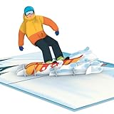 papercrush® Pop-Up Karte Snowboarder [NEU!] - Besonderer Gutschein für Snowboard oder Skipass,...