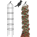 205cm Rankhilfe Rankobelisk Metall,Witterungsbeständige Garten Rankhilfe für Rosen und...