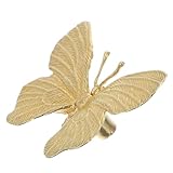 SHINEOFI Schmetterlingsförmiger Kinderzimmer Schrankgriff aus Messing Dekorativer Schubladengriff...