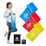 FitBeast Fitnessbänder 3er-Set, 2M mit 3 Gymnastikband, Stretching Band mit Tragetasche &...