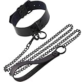 Halsband damen für sex leine Sexhalsbänder Schwarz Fetisch Adult Bdsm Lederhalsband männer Leine...