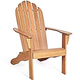 COSTWAY Adirondack Stuhl, Gartenstuhl aus Akazienholz, Gartensessel, Adirondack Chair für Garten,...