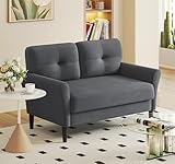 Domusensus Kleines Sofa 2 Sitzer, 123CM kleine Couch 2 Sitzer, Sofa klein mit 53CM extra tiefen...