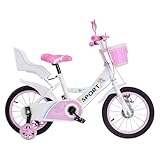 Homewell 12 Zoll Fahrrad für Mädchen, kleine Prinzessin in Rosa, Kinderfahrrad für 2 bis 8 Jahre,...