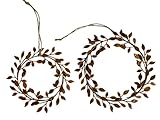 khevga Fensterdeko hängend – 2er Set Metall-Deko-Kranz im Rost-Look, Landhausstil, perfekt für...