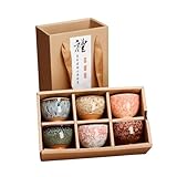 YININGDIANZI 6 Stück Keramik Trinkgeschirr Teegeschirr Chinesisches Kung Fu Tee Set Teetasse Sake...