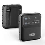 Bluetooth 5.4 Audio-Receiver, Clip-on AAC LC3 Wireless Broadcast-Adapter mit ENC-Mikrofon für...