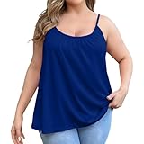 Spaghettiträger-Tanktops für Damen, eingebauter BH, gepolstert, ohne Bügel, verstellbare Träger,...