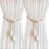 4 Stück Vorhang Raffhalter, Boho Raffhalter für Vorhänge, Gardinenhalter Raffhalter, Curtain Rope...