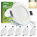Forepin LED Einbaustrahler 230V 5W, LED Spots Flach Neutralweiß 4000K, 68-80mm Loch Deckenspots,...