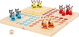 Small Foot Ludo Tiere aus Holz, Gesellschaftsspiel für Groß und Klein, mit Tierchen-Spielfiguren,...