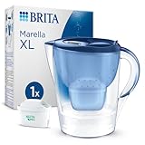 BRITA Wasserfilter Kanne Marella XL blau (3,5l) inkl. 1x MAXTRA PRO All-in-1 Kartusche – Wasser...