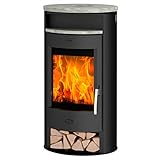 Fireplace K6760 Jakarta Kaminofen Stahl Schwarz | Topplatte Speckstein / A+