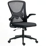 Vinsetto Ergonomischer Bürostuhl aus Netzstoff mit 90° hochklappbaren Armlehnen und...