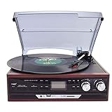 ASDNN Music Box Wireless Plattenspieler Hi-Fi System Lautsprecher,Vinyl Plattenspieler Magnetische...