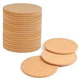 Untersetzer Kork Runde Retro Untersetzer Set von 20 untersetzer Holz Korkuntersetzer 10cm...