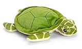 tachi Kuscheltier Schildkröte grün, Plüsch Meerestier liegend 25 cm, Stofftier aus 100%...