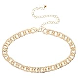 Healeved Körperkettenschmuck Elastischer Taillengürtel Damen-Kettengürtel aus Metall in der...