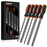 AojSup Werkstattfeilen Set 5tlg. - Hochwertiges Feilen Set, Profi Feilenset Metall und Holz,...