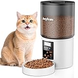 Anykuu Futterautomat Katze & Hund 4L Pet Feeder Cat mit Timer & Portionskontrolle 1-6 Mahlzeiten pro...