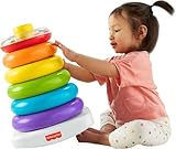 Fisher-Price GJW15 - GJW15 Gigantische Farbring Pyramide, Stapelspielzeug mit Ringen für Babys und...