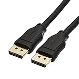 Amazon Basics 8K DisplayPort-auf-DisplayPort-1.4-Kabel mit einer Videoauflösung von 4K bei 120 Hz,...