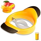 Mangoschneider, Mango Slicer, mit Ergonomischem Gummigriff, Einfach Entnommen und Teilen, Edelstahl...