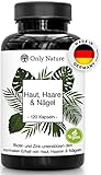 Haut Haare Nägel - 120 Kapseln - Einzigartige Zusammensetzung mit Biotin, Silizium, Vitamin C, A,...