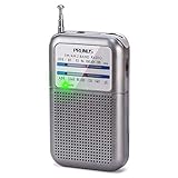 PRUNUS DE333 Mini Radio Batteriebetrieben, AM FM UKW Radio Klein Mittelwellenradio mit Exzellentem...