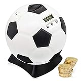 MOMMED Digital Counting spardose mit zähler, Fußball Sparschwein groß für Kinder, Früherziehung...