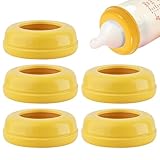 Schraubverschlüsse für Babyflaschen – Packung mit 5 Ersatz-Nippelringen, auslaufsicheres...